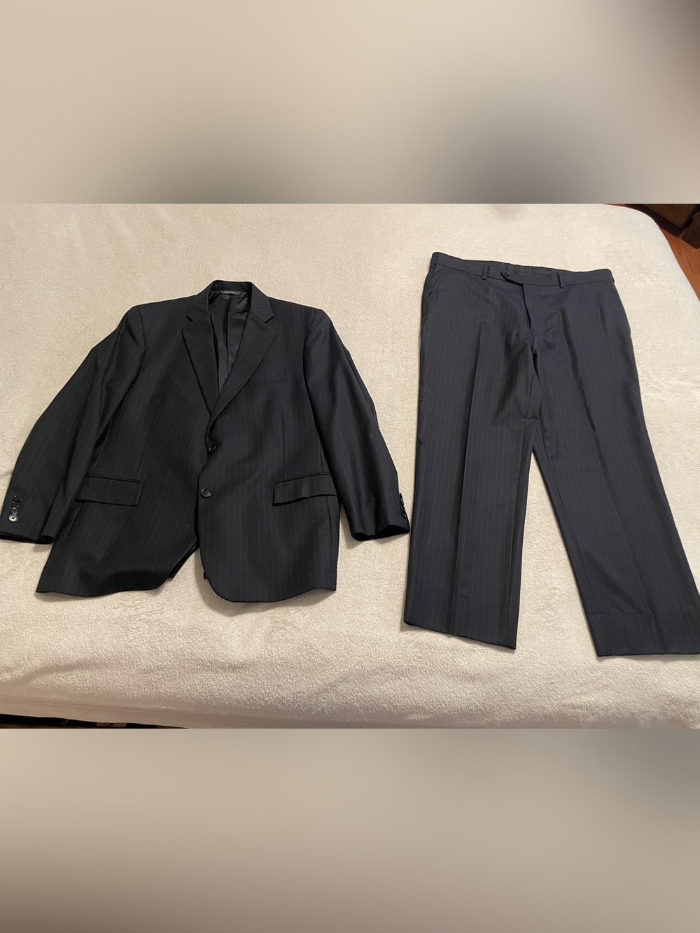 Brooks Brothers Regent Men's Navy Pinstripe Suit Jacket & Pants - wool, luxury